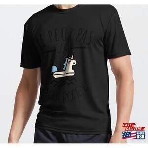 I Cant Have Aqua Pony Pool Humor Active Tshirt Classic Unisex